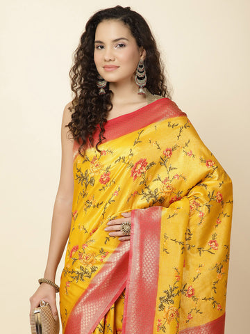 Zari Border Banarasi Woven  Saree