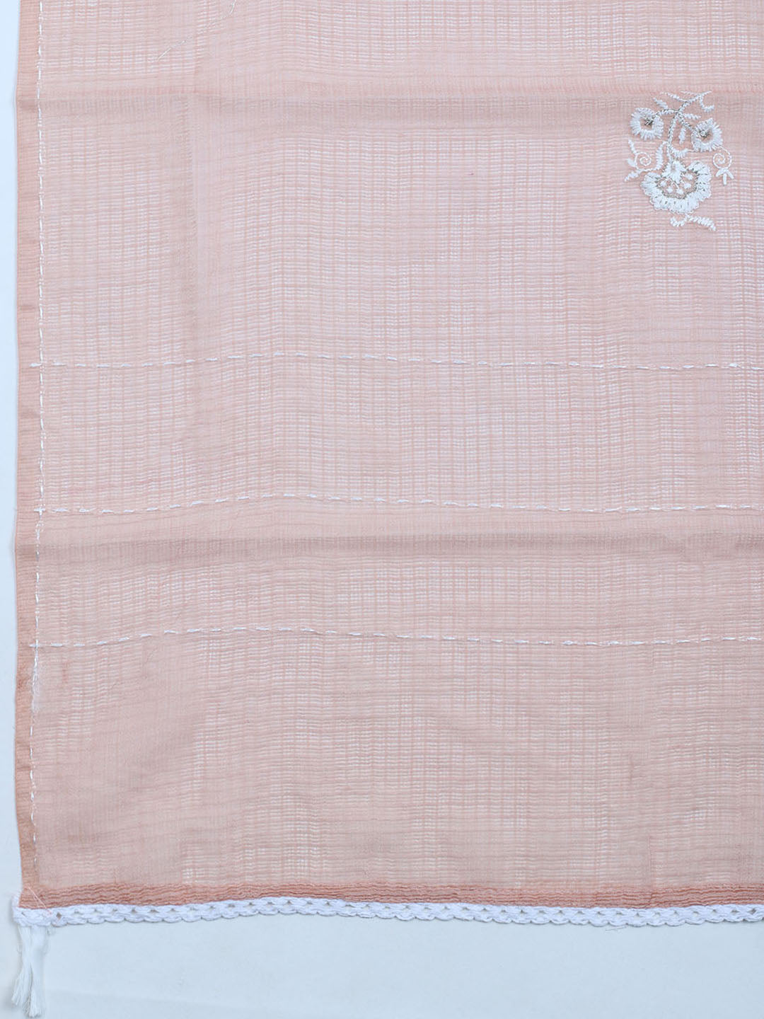 Neck Embroidered Cotton Blend Unstitched Suit With Dupatta