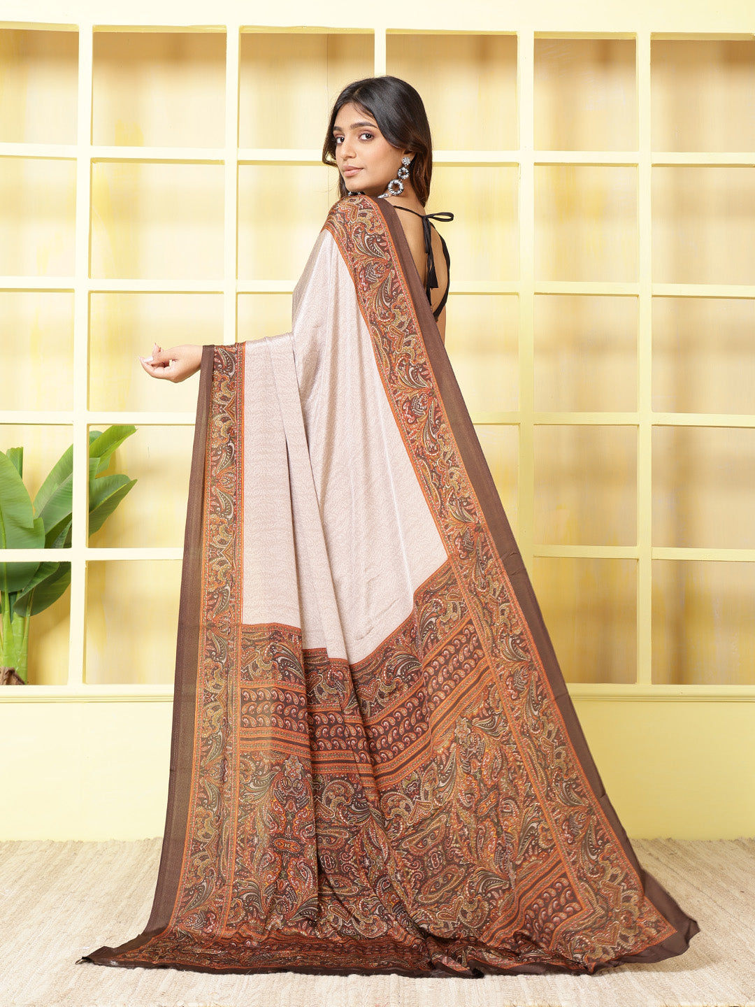 Digital Printed Crepe Saree