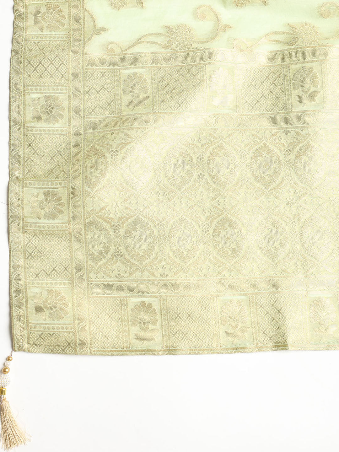 Embroidered Chanderi Unstitched Suit With Dupatta