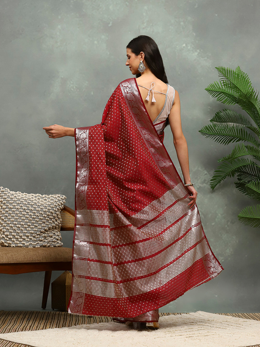 Zaari Border Art Silk Saree