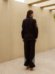 Embroidered Cotton Shirt With Pants