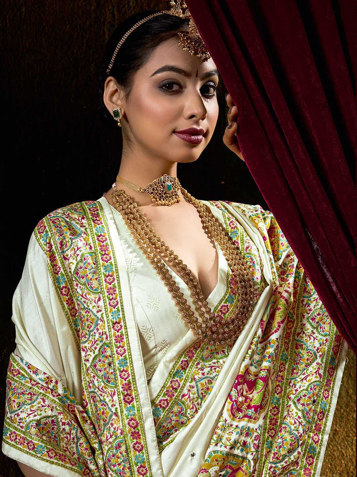 Zari Border Art Silk Saree