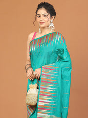 Plain Zari Border Art Silk Saree