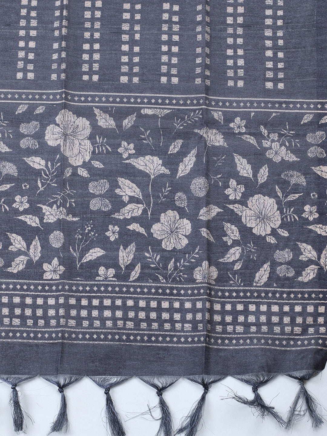 Embroidered Cotton Blend Unstitched Suit With Pant &amp; Dupatta