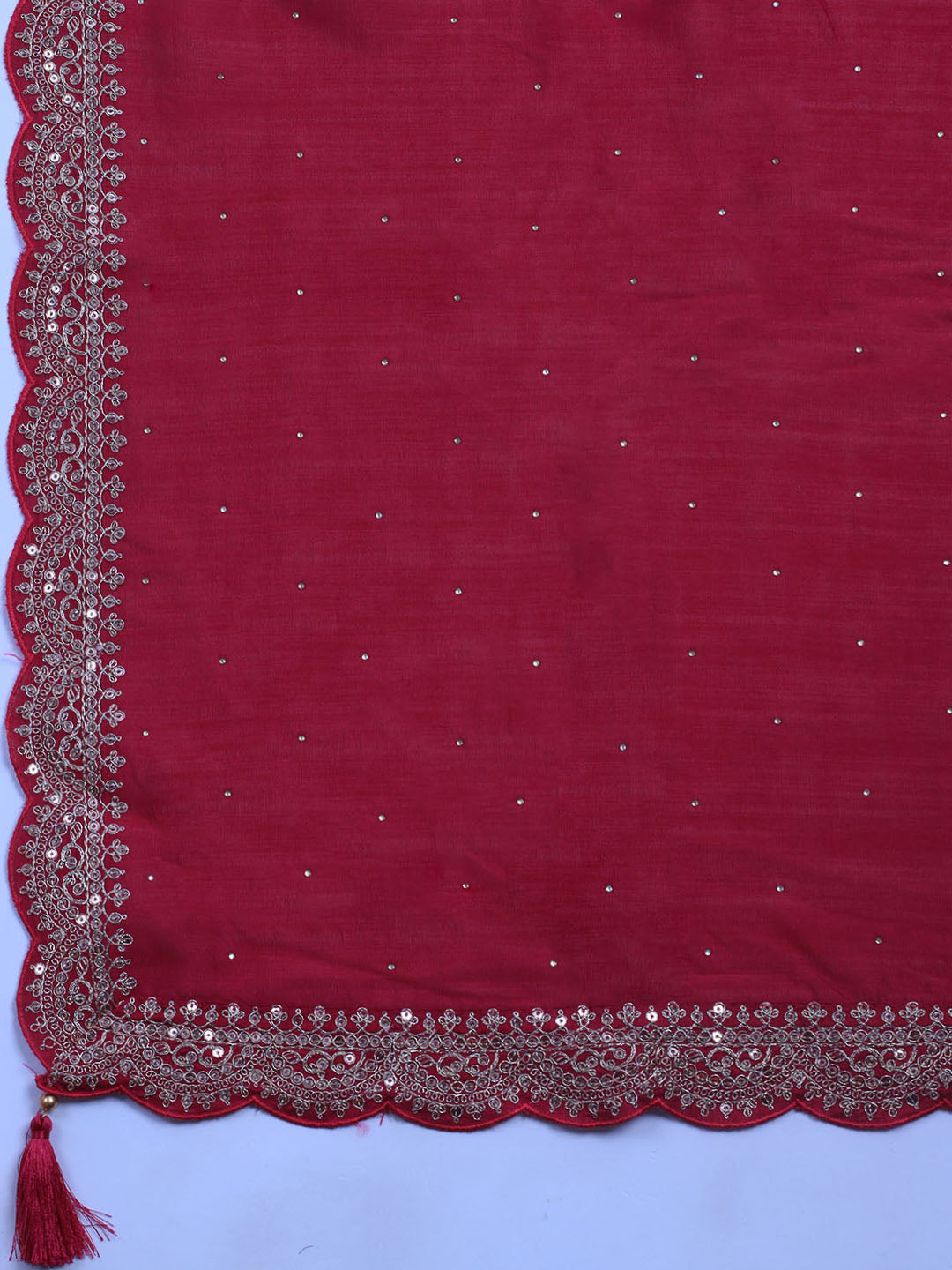 Sequence Art Silk Unstitched Suit Piece With Dupatta