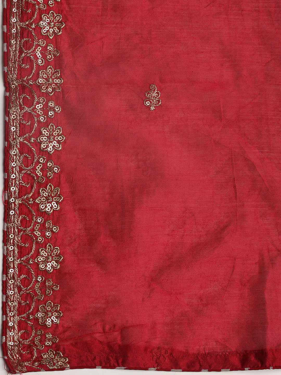 Neck Embroidered Cotton Blend Unstitched Suit With Dupatta