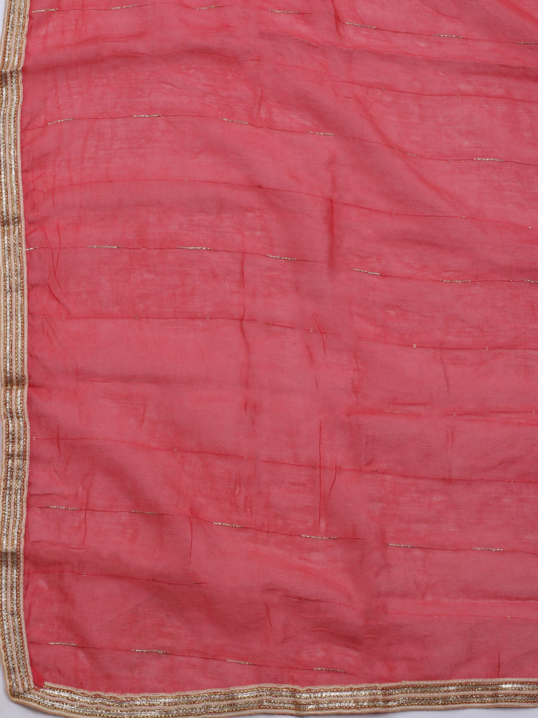 Neck Embroidered Chanderi Unstitched Suit With Dupatta