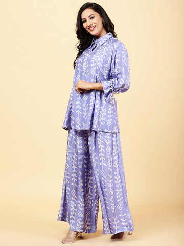 Printed Muslin Kurti With Palazzo