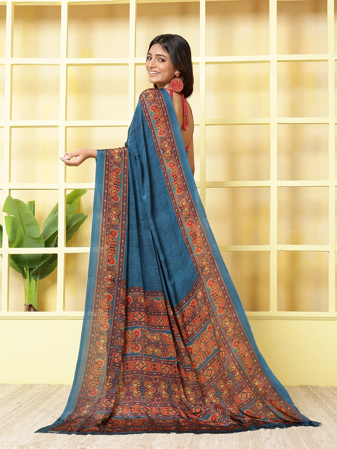 Digital Printed Crepe Saree