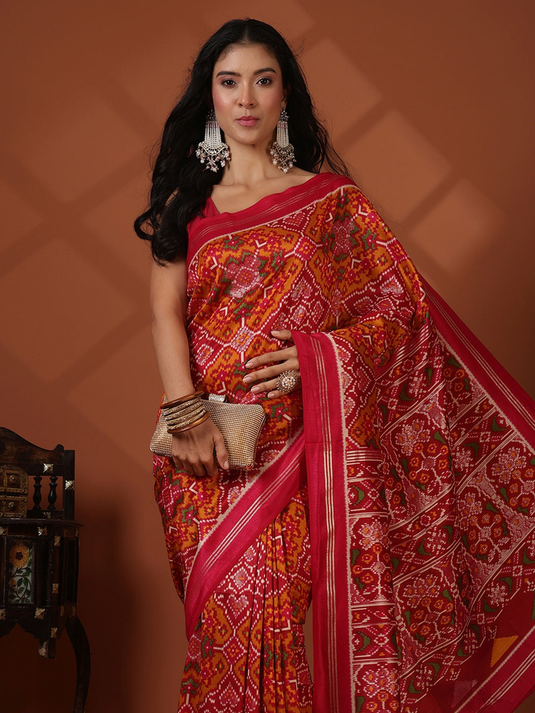Digital Printed Art Silk Saree
