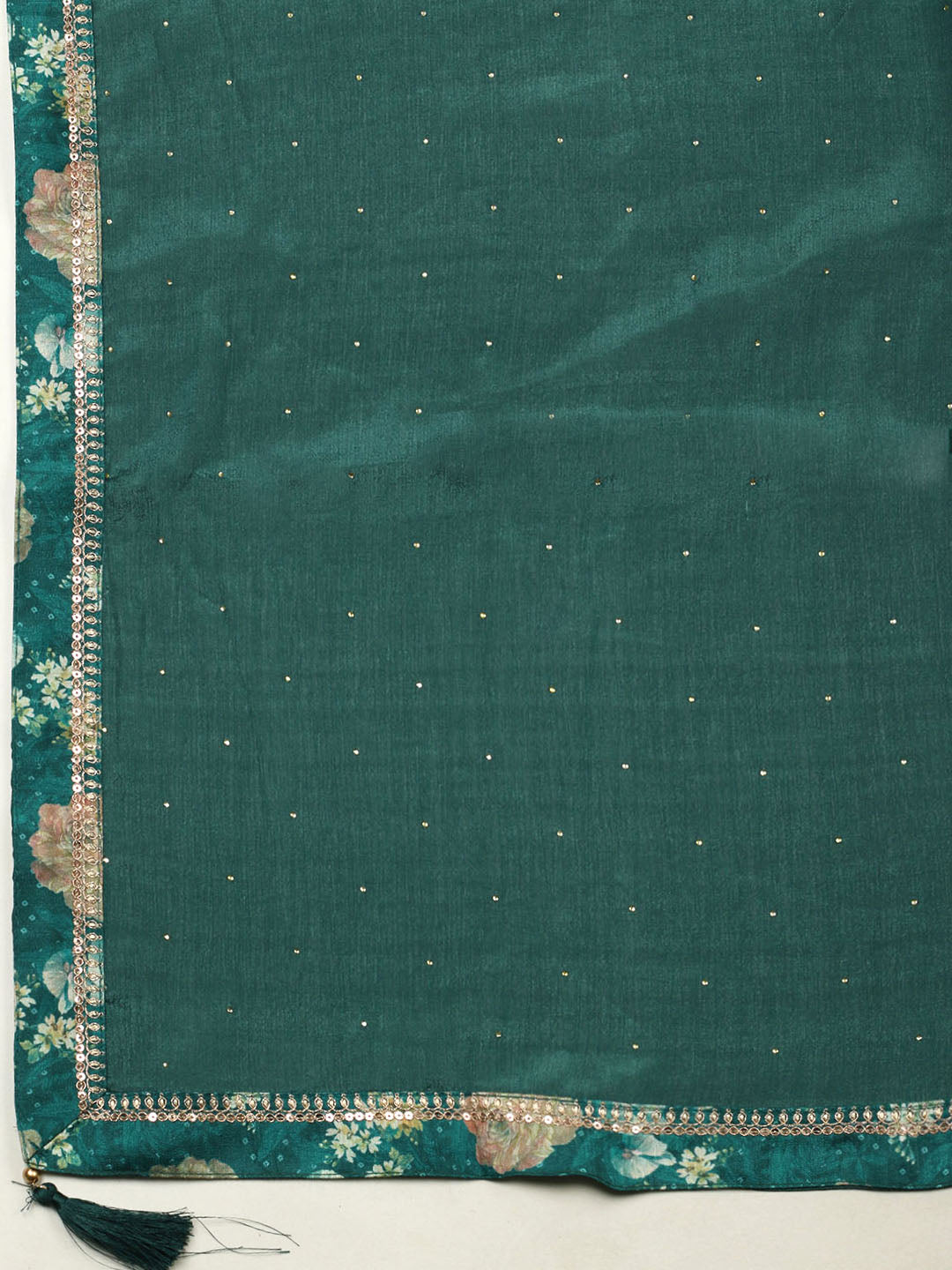 Printed Chinon Unstitched Suit With Pant &amp; Dupatta