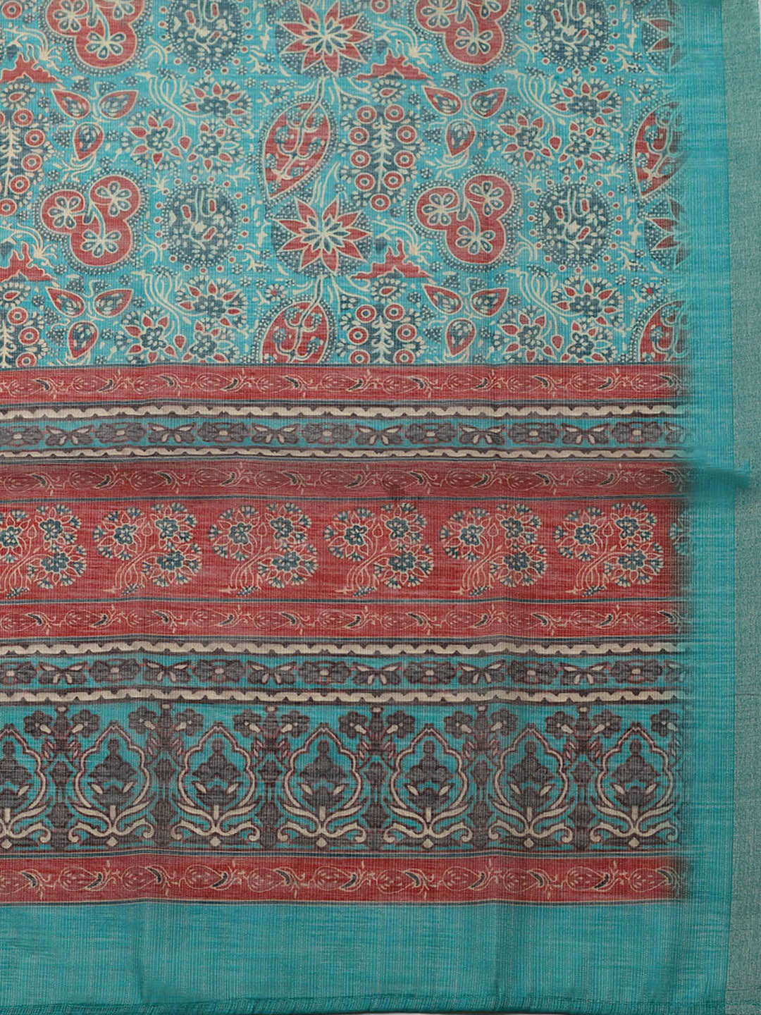Embroidered Chanderi Unstitched Suit With Pant &amp; Dupatta