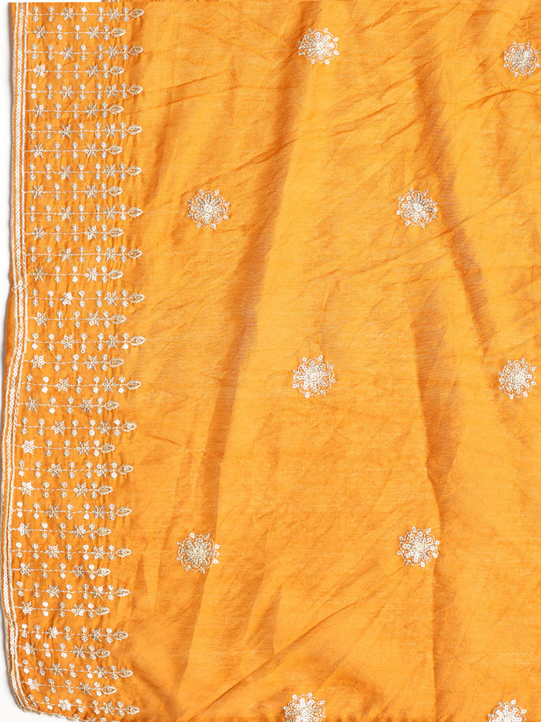 Neck Embroidered Cotton Blend Unstitched Suit With Dupatta