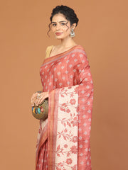 Digital Printed Tussar Woven Saree