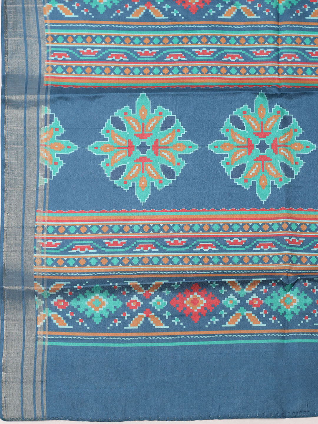 Woven Design Art Silk Unstitched Suit With Pant Dupatta
