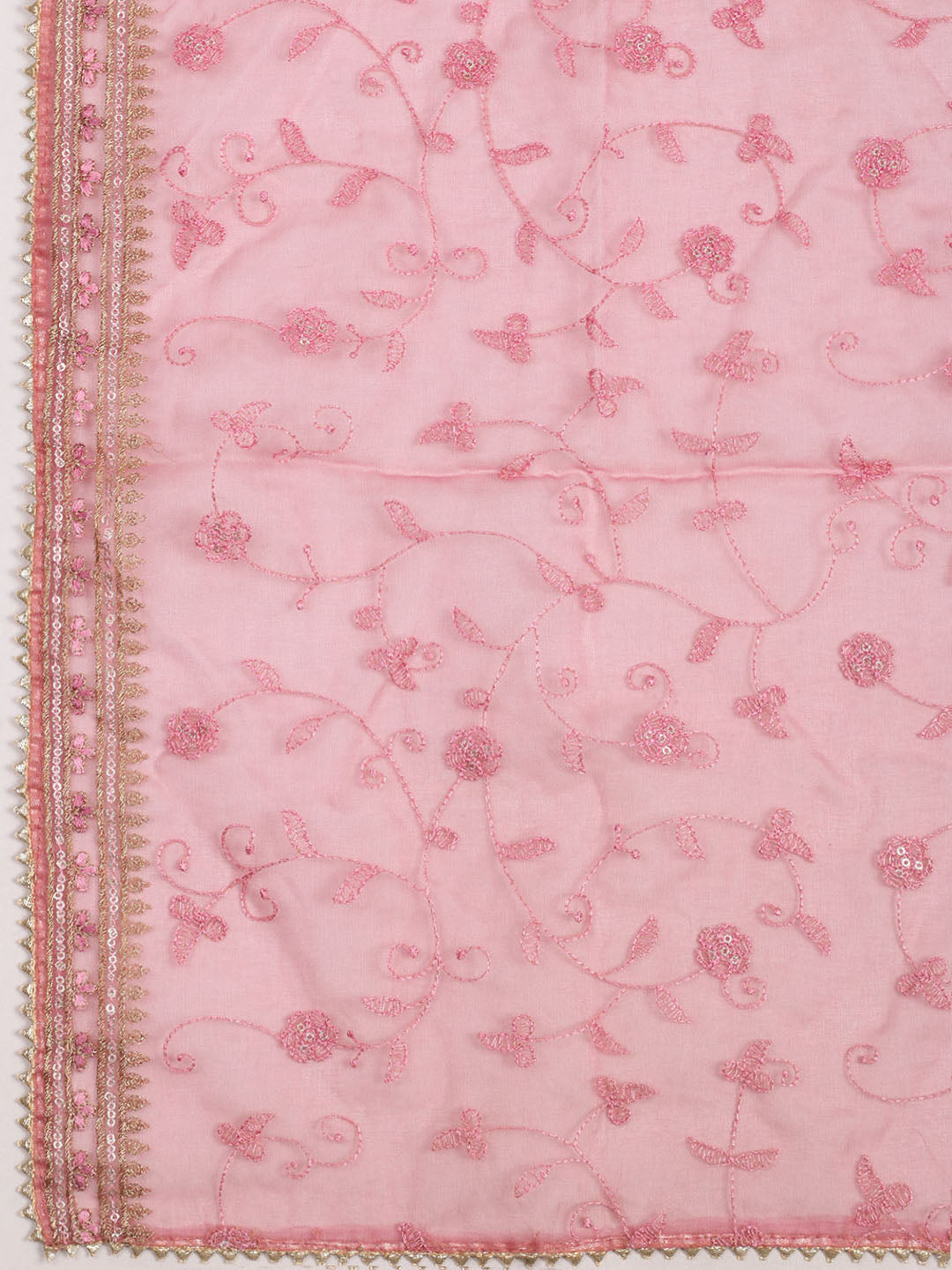 Patch Neck Art Silk Unstitched Suit With Dupatta