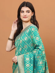 Stone Embroidery Banarasi Saree