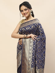 Zari Jaal Woven Crepe Saree