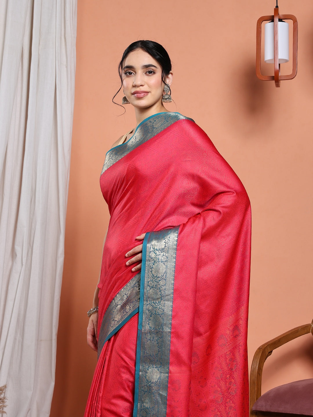 Woven Design Art Silk Lake Blue Saree
