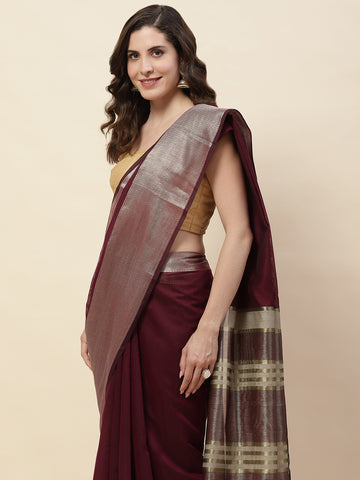 Zari Border Cotton Woven Saree