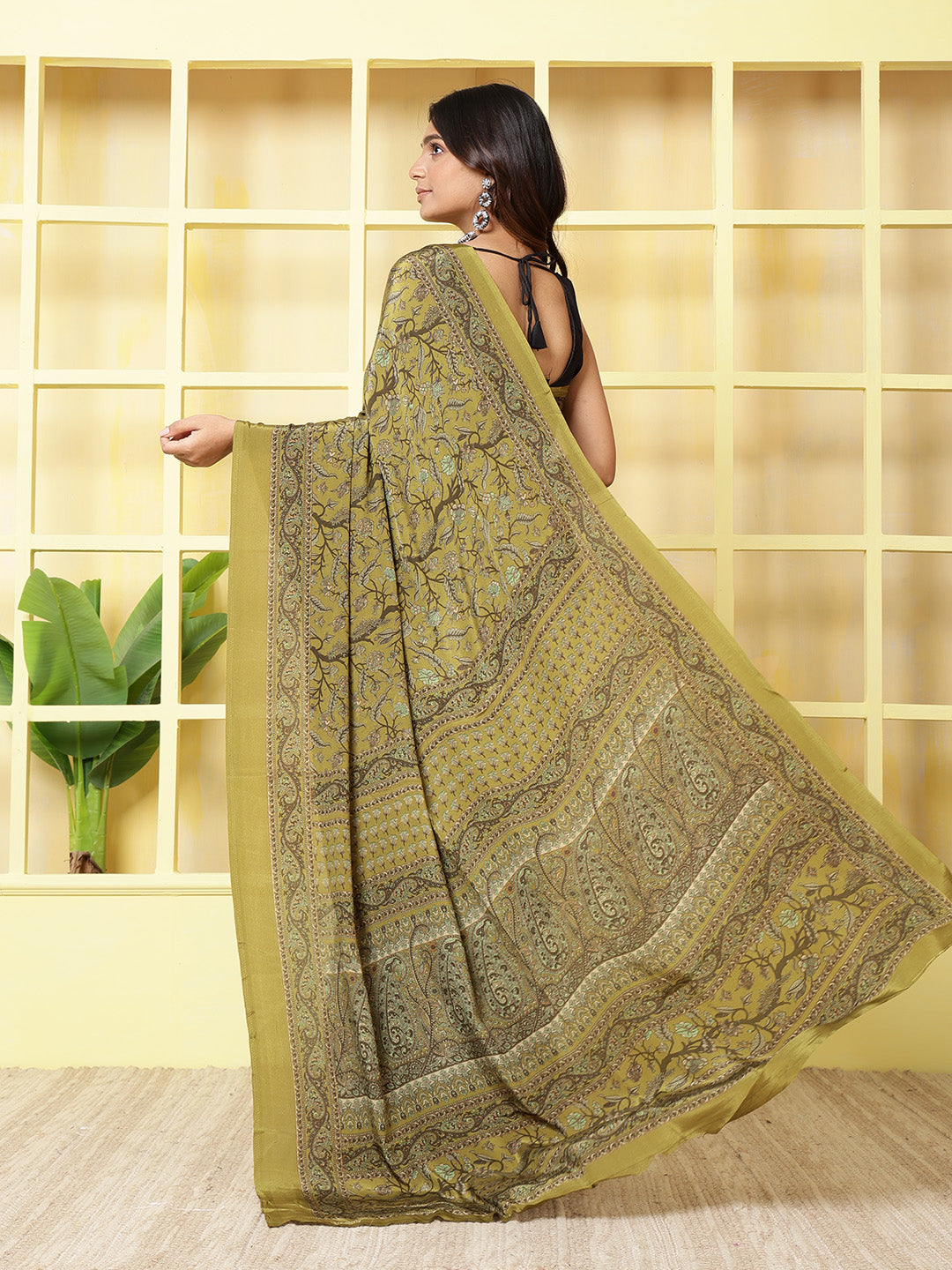 Digital Printed Crepe Saree