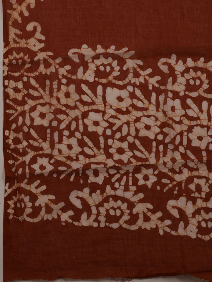 Printed Cotton Blend Unstitched Suit With Dupatta