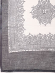 Printed Cotton Blend Unstitched Suit With Pant & Dupatta