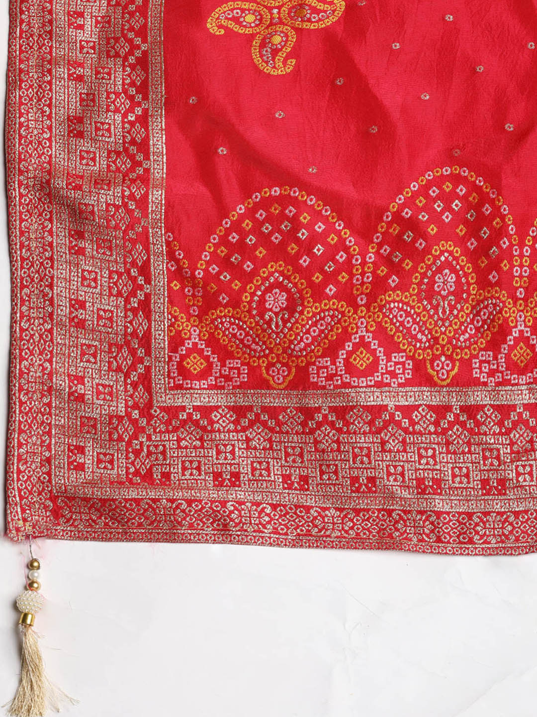 Embroidered Chanderi Unstitched Suit With Dupatta