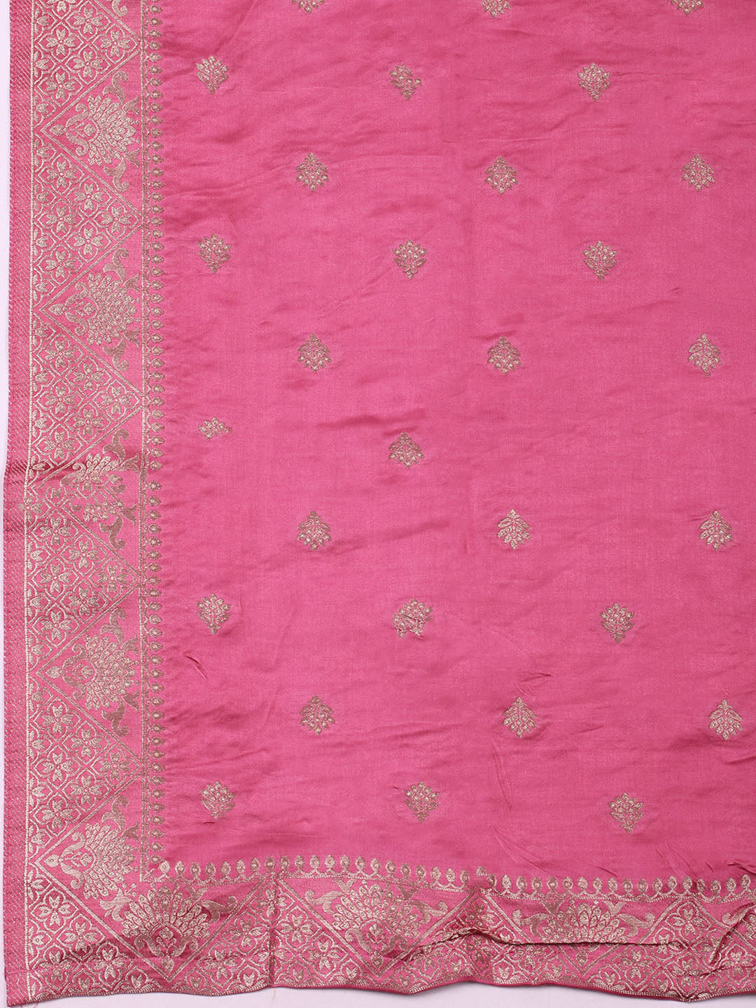 Woven Design Chanderi Unstitched Suit With Dupatta