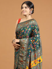 Digital Floral Print Crepe Saree