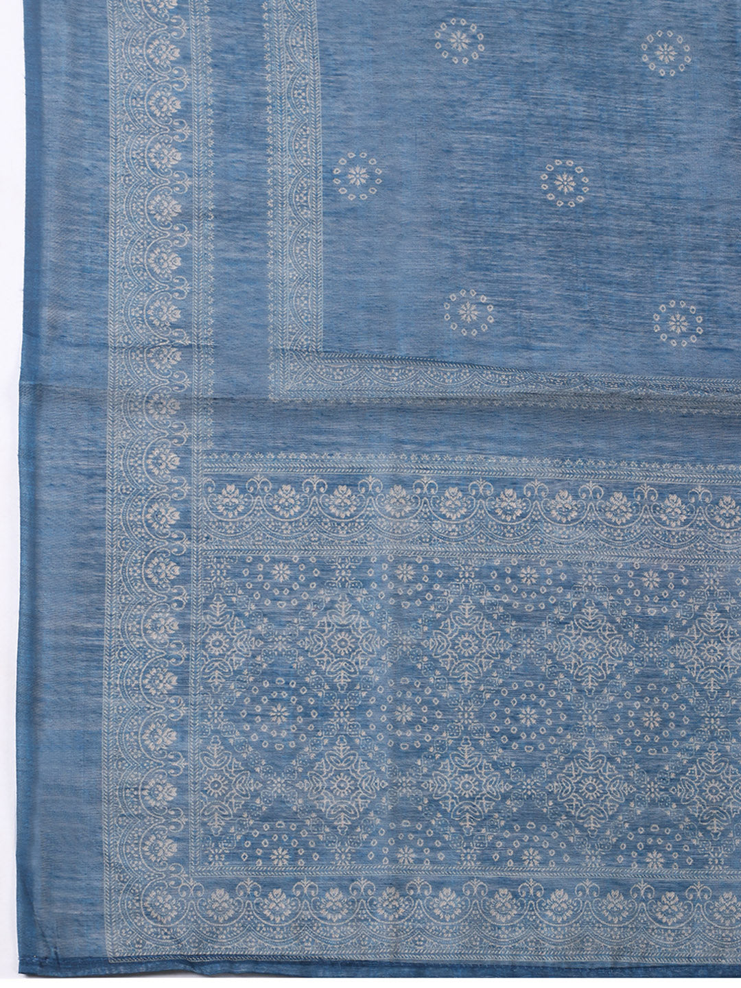 Embroidered Linen Blend Unstitched Suit With Pant &amp; Dupatta
