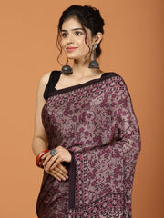 Digital Printed Crepe Woven Saree