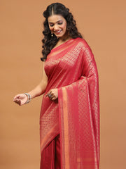 Zari Jaal Brocade Handloom Woven Saree