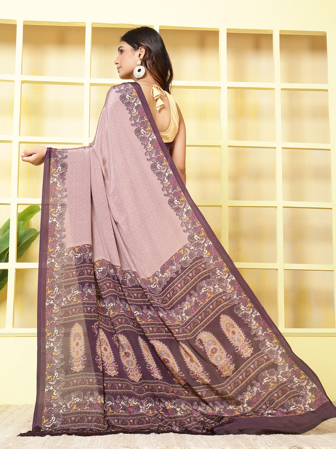 Digital Printed Crepe Saree