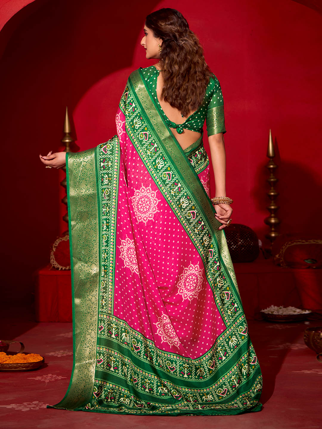 Patola Printed Art Silk Woven Saree