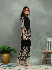 Printed Muslin Kurta With pants