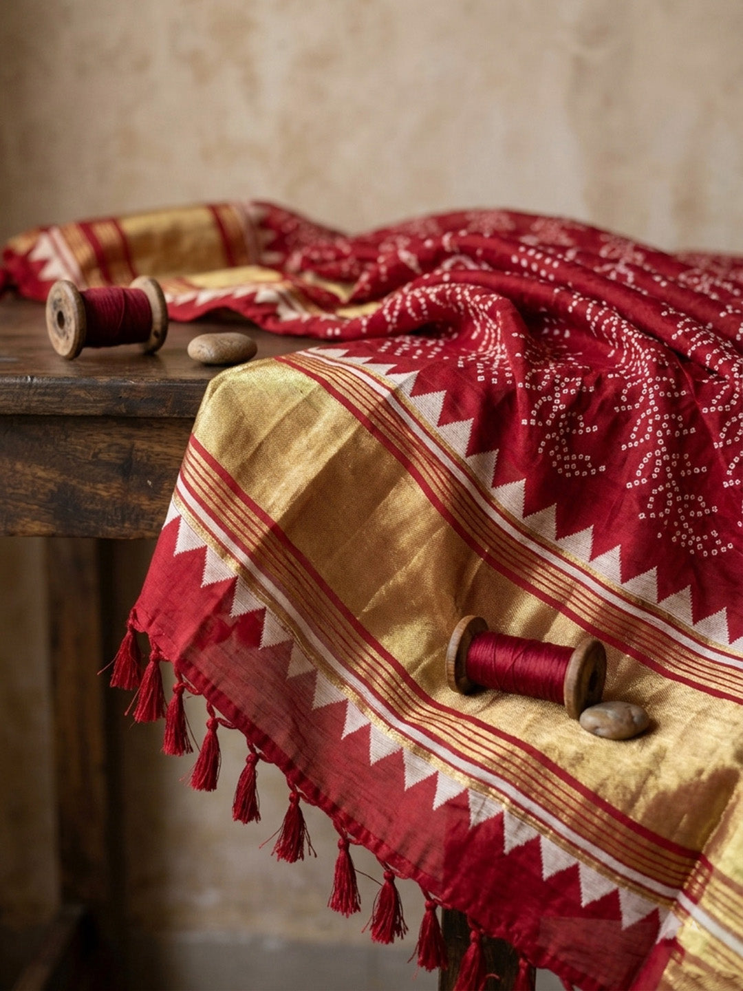 Embroidered Art Silk Unstitched Suit With Pant &amp; Dupatta