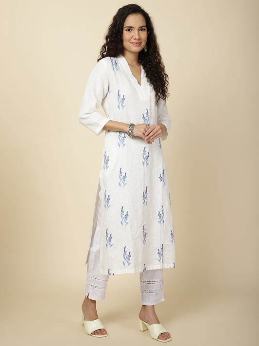 Floral Printed Cotton Kurta