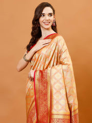 Zari Jaal Handloom Woven Saree