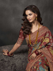 Printed Dola Silk Saree