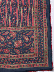 Embroidered Cotton Blend Unstitched Suit With Pant & Dupatta