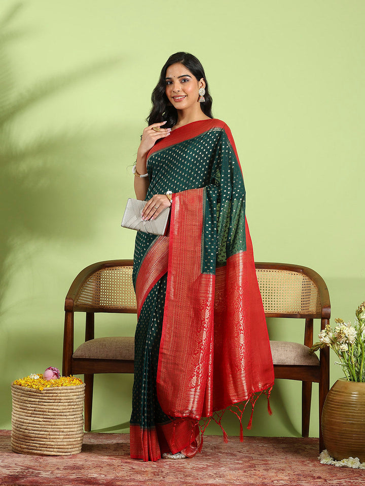 Plain Crepe Saree
