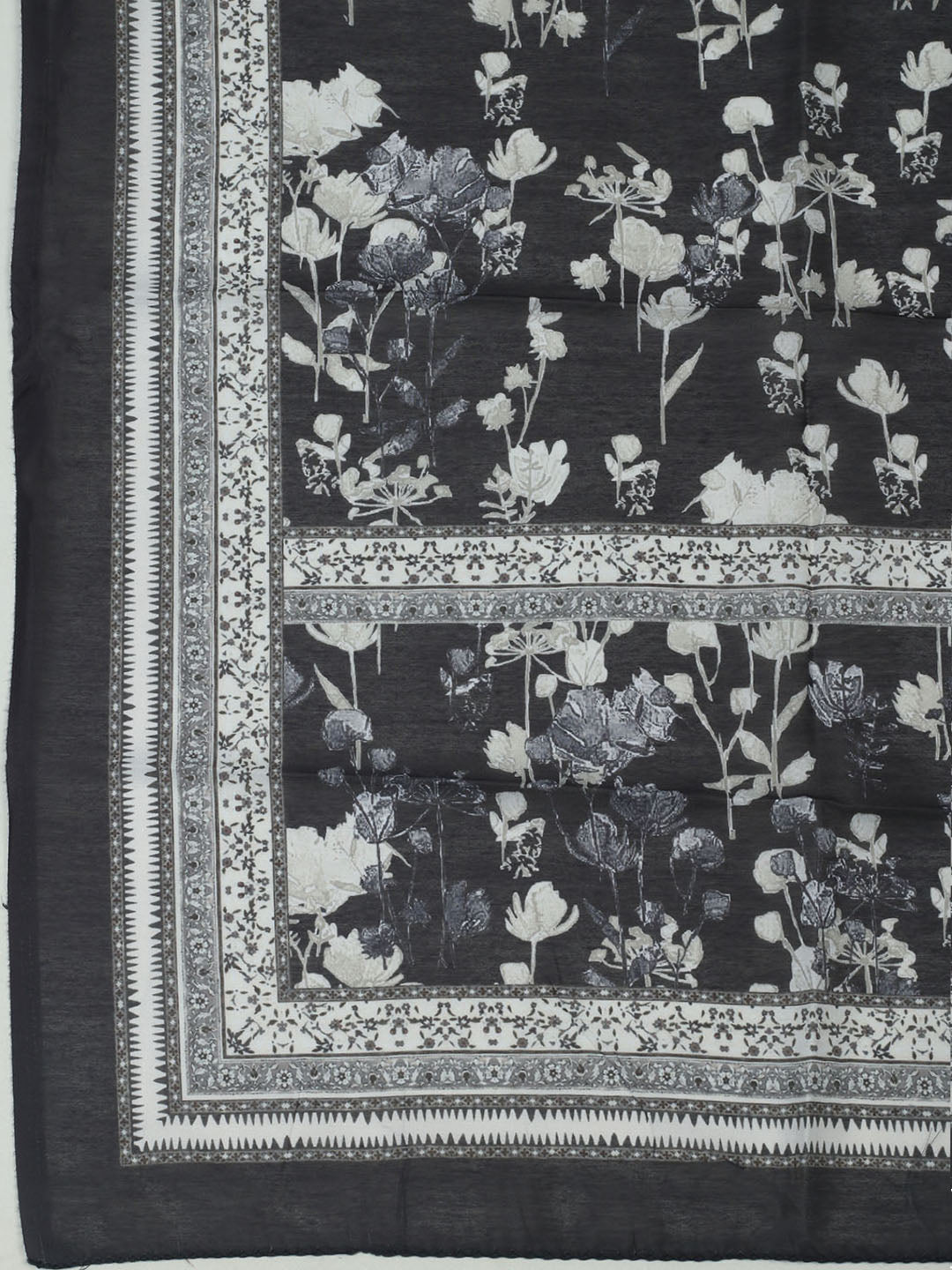 Embroidered Muslin Unstitched Suit With Pant &amp; Dupatta