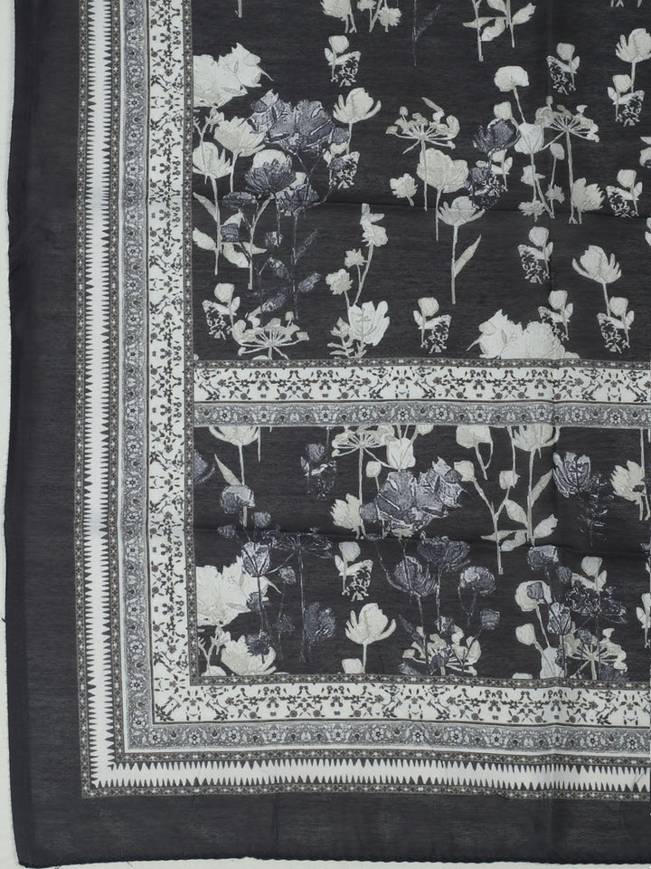 Embroidered Muslin Unstitched Suit With Pant &amp; Dupatta