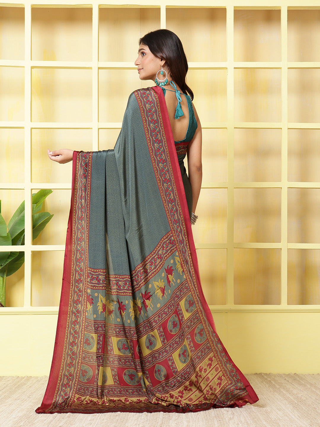 Digital Printed Crepe Saree