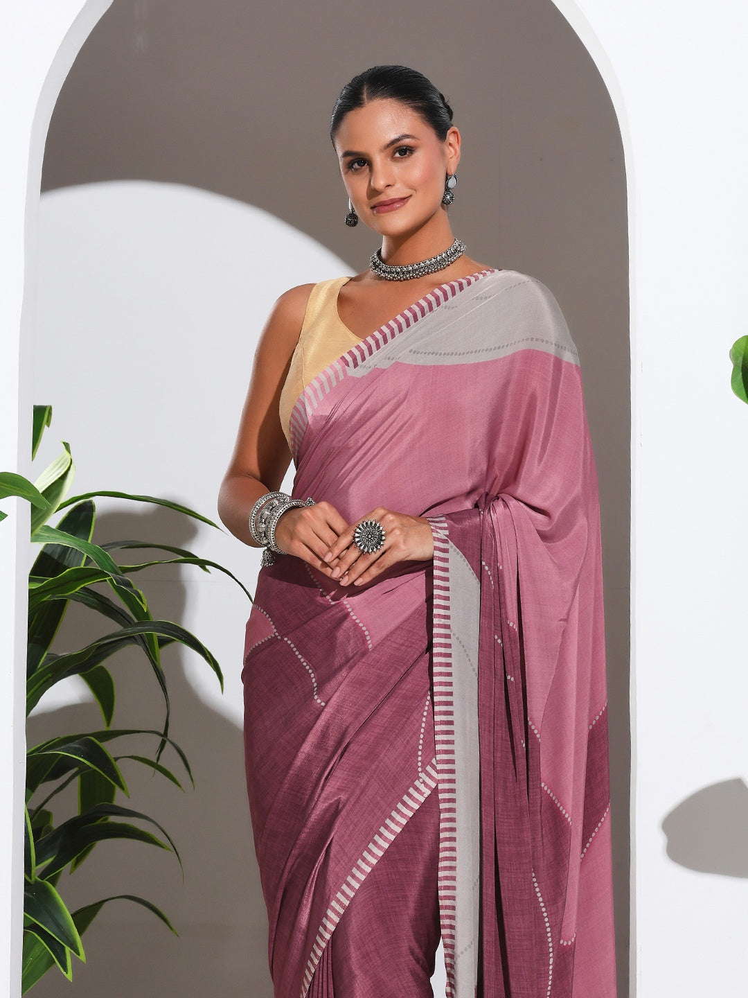 Digital Printed Crepe Saree