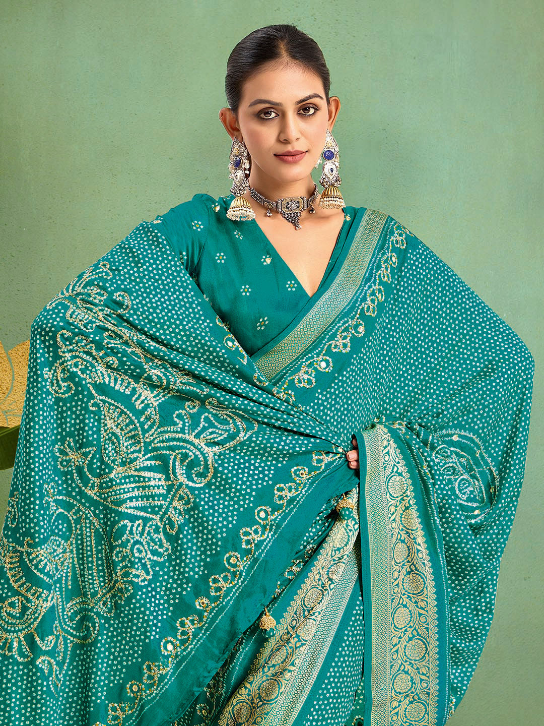 Digital Printed Art Silk Saree