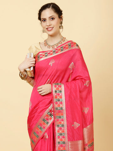 Zari Booti Woven Handloom Saree