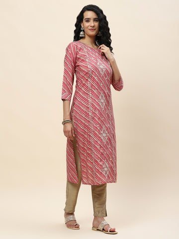 Embroidered Muslin Kurta